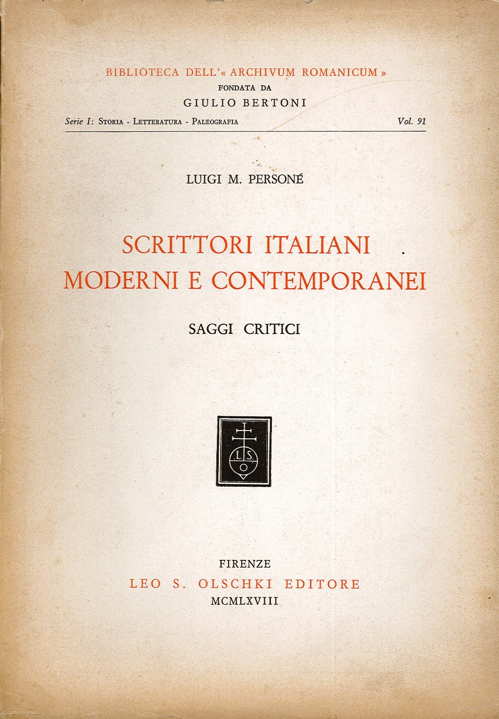 Scrittori italiani moderni e contemporanei