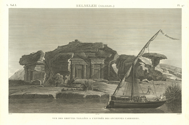 Selseleh (Silsilis) - Vues des grottes Taillées a l'entrée des …