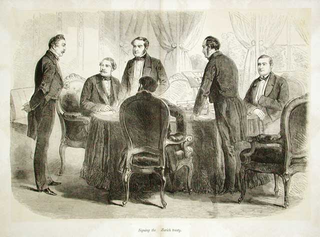 Signing the Zurich treaty