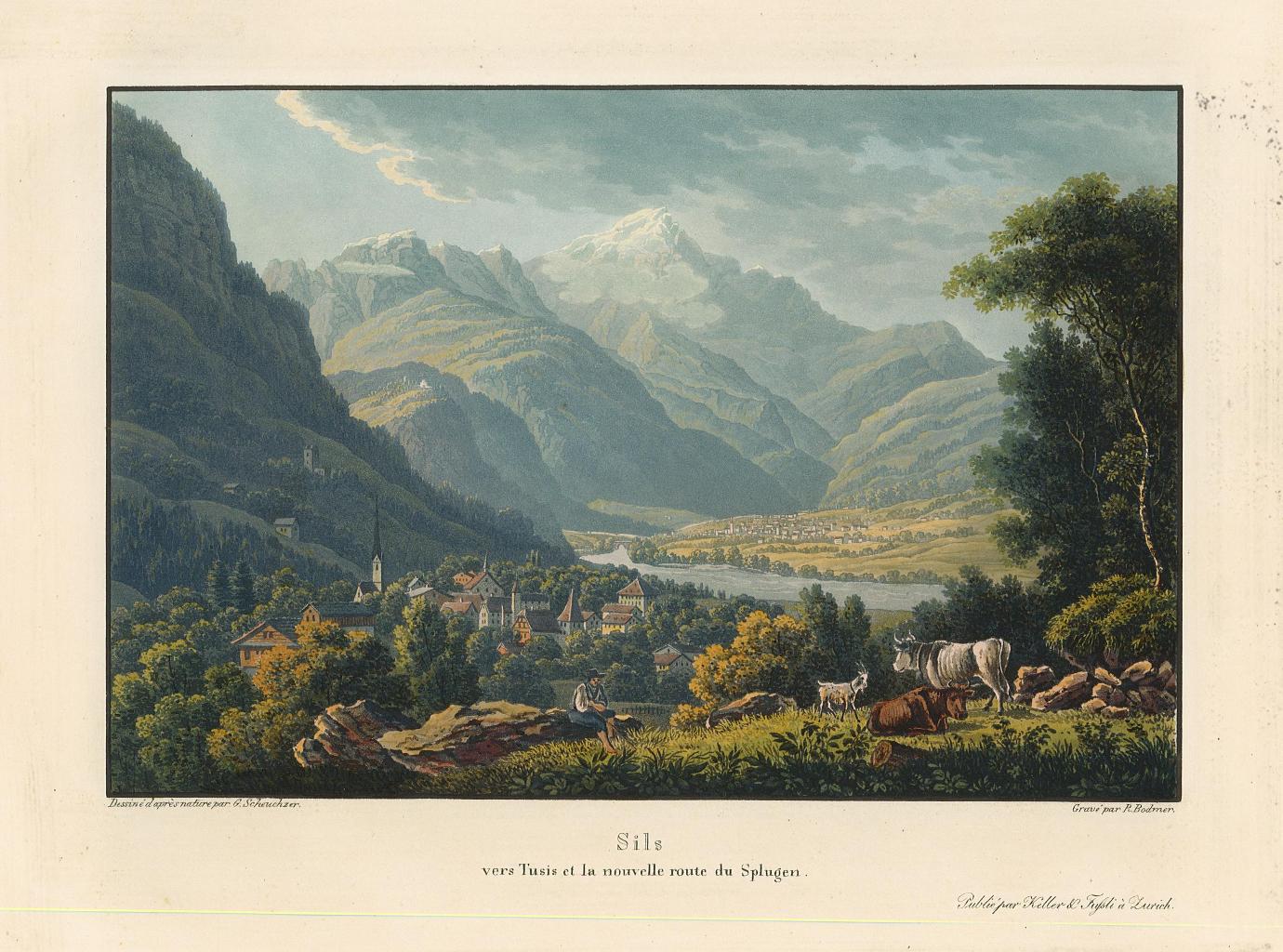 Sils vers Tusis et la nouvelle route du Splugen