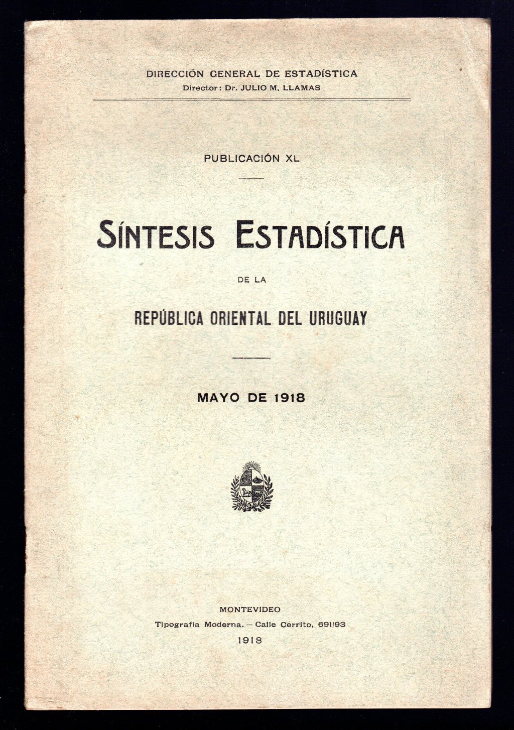 Sintesis Estadistica de la Republica oriental del Urugay. Mayo de …