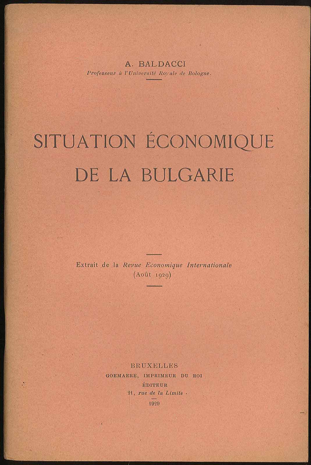 Situation economique de la Bulgarie