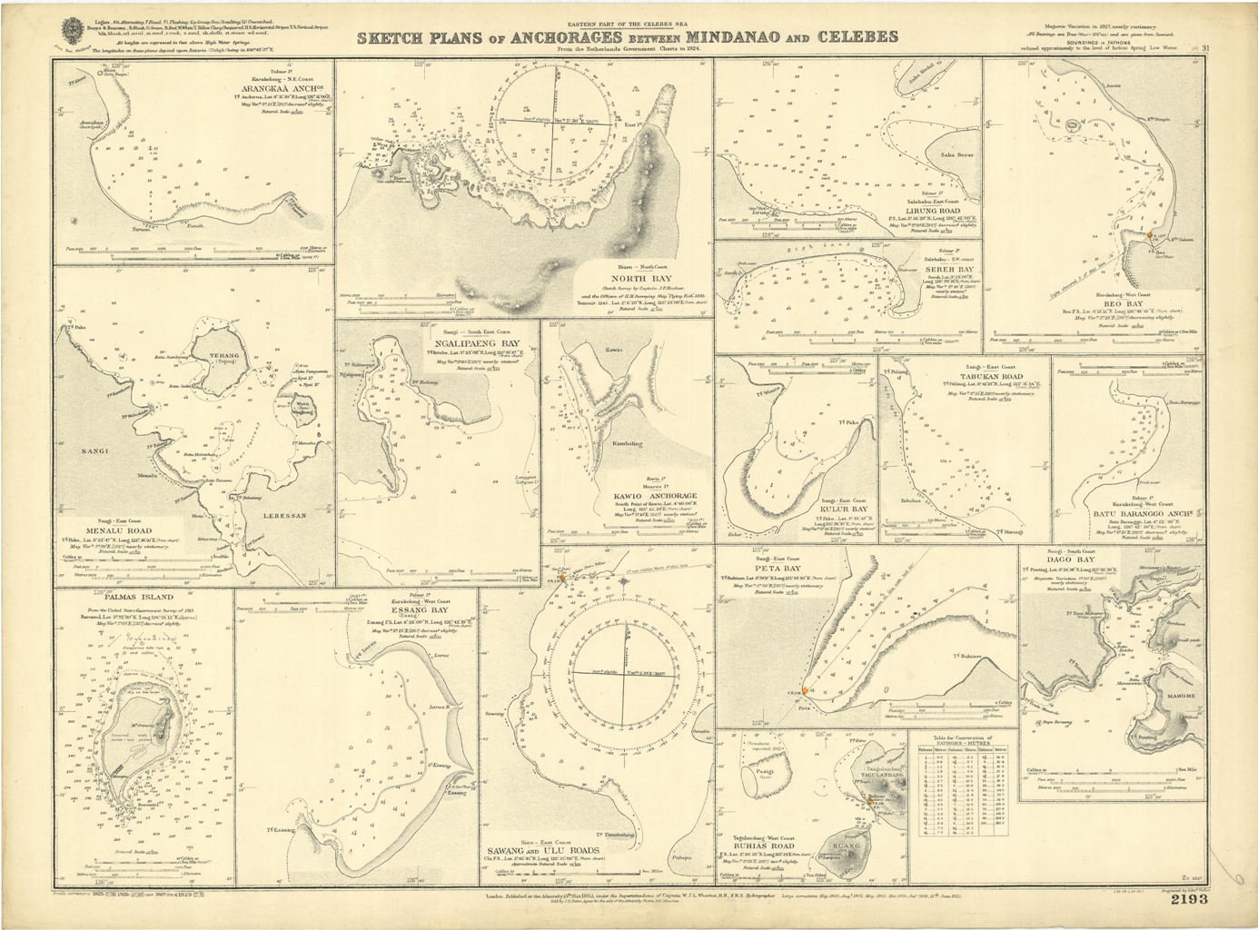 Sketch Plans of Anchorages between Mindanao and Celebes