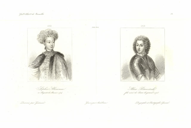 Sophie Alexionvna co-régente de Russie - Alexis Petronvitsch fils ainé …