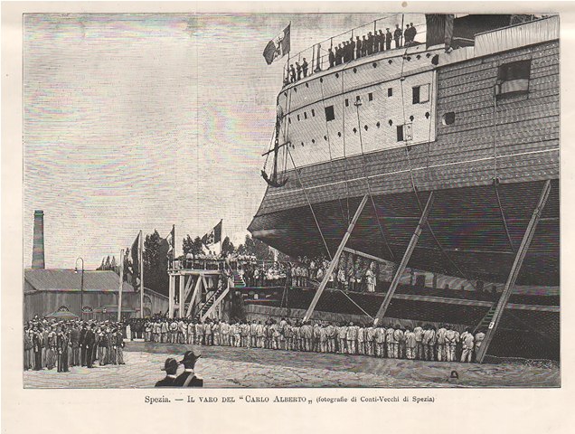 Spezia - Il varo del Carlo Alberto