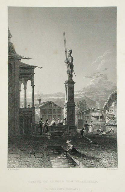 Statue of Arnold Von Winkelreid./ (At Stanz, Canton Unterwladen)