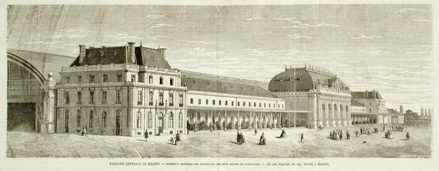 Stazione Centrale di Milano. Prospetto generale del fabbricato che deve …
