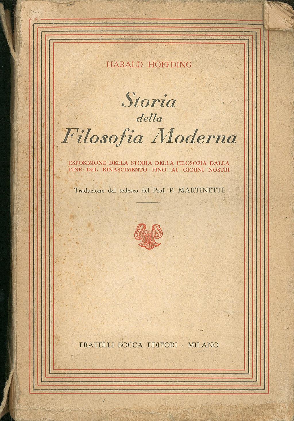 Storia della filosofia moderna