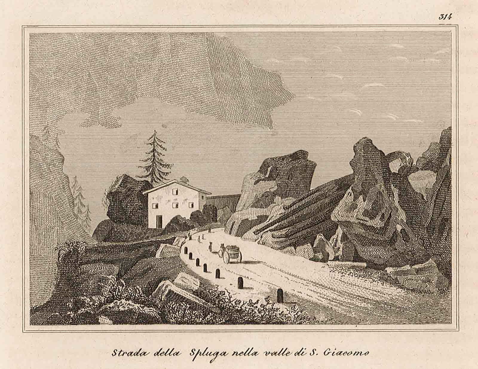 Strada della Spluga nella valle di S.Giacomo