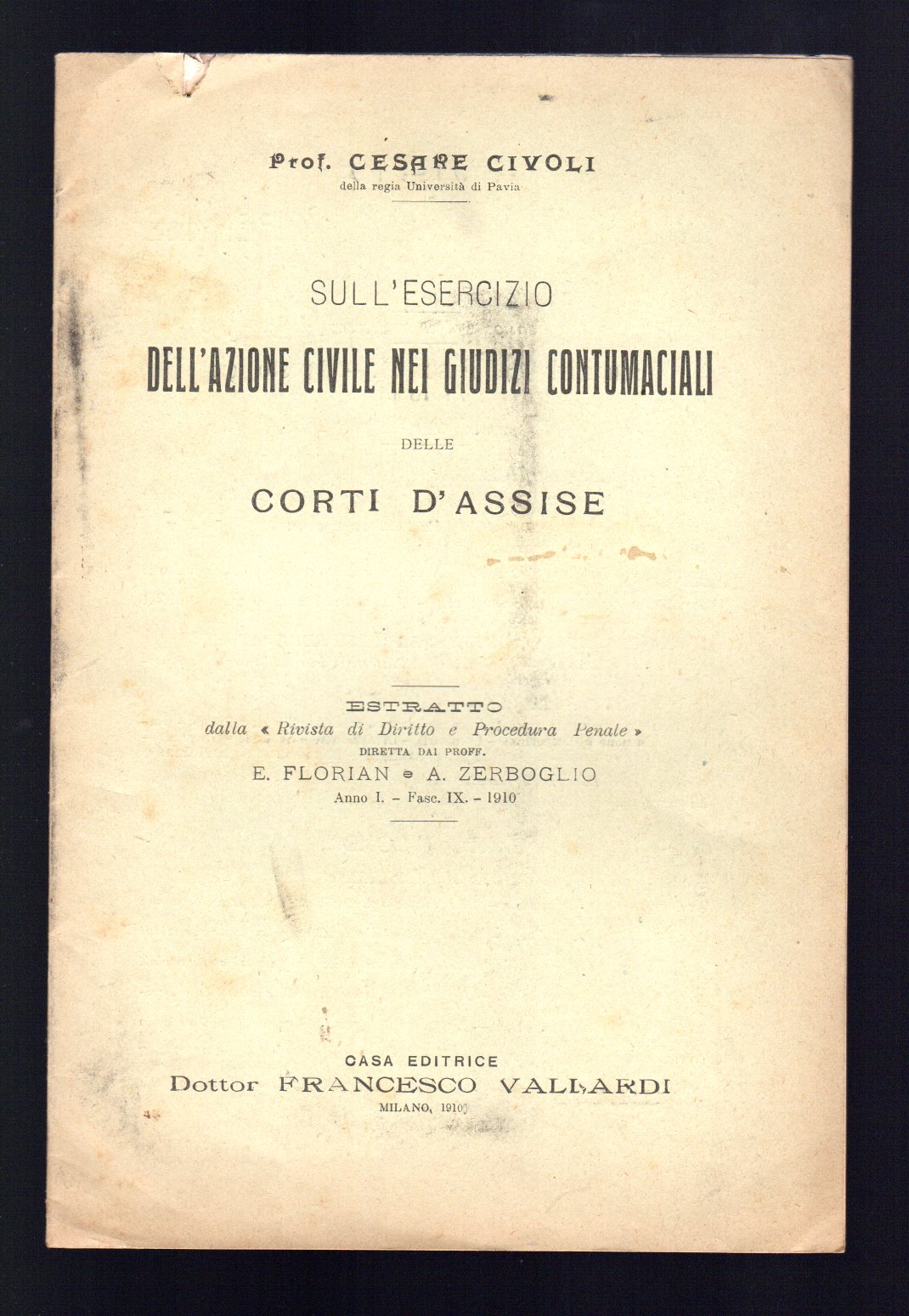 Sull'esercizio dell'azione civile nei giudizi contumaciali della Corte d'Assise