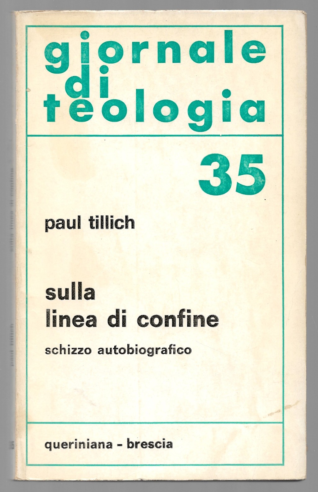 Sulla linea di confine - Schizzo autobiografico