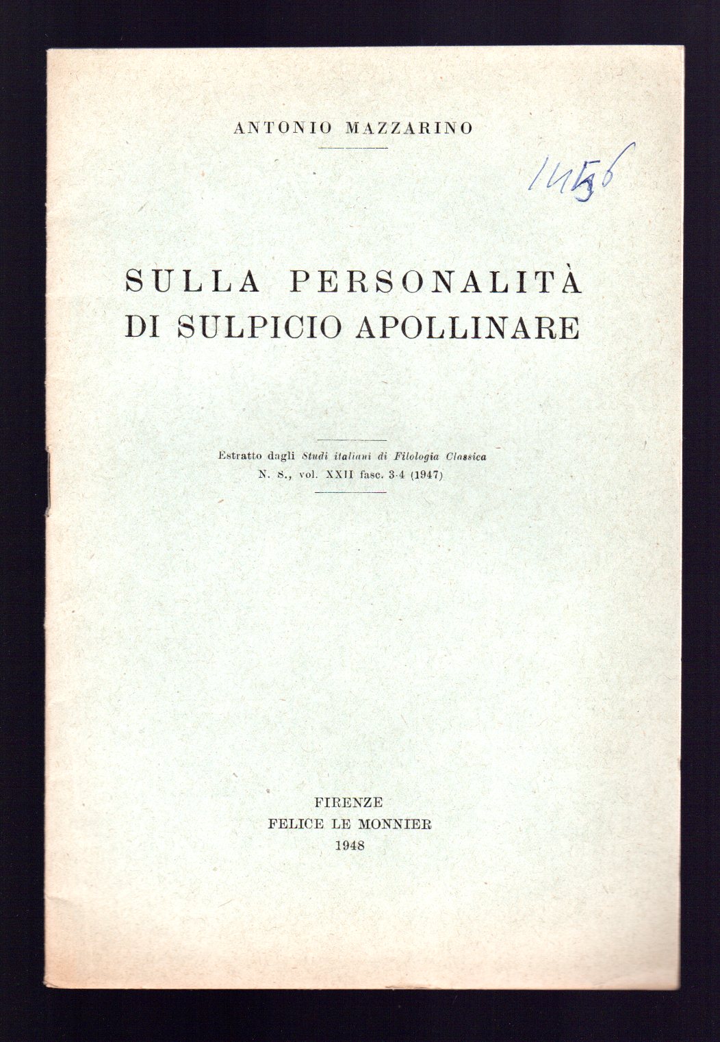 Sulla personalità di Sulpicio Apollinare