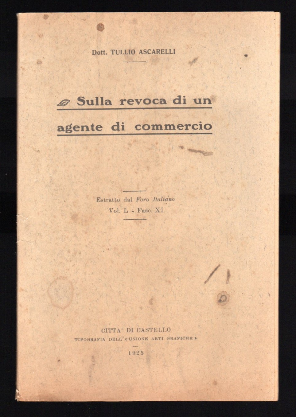Sulla revoca di un agente di commercio