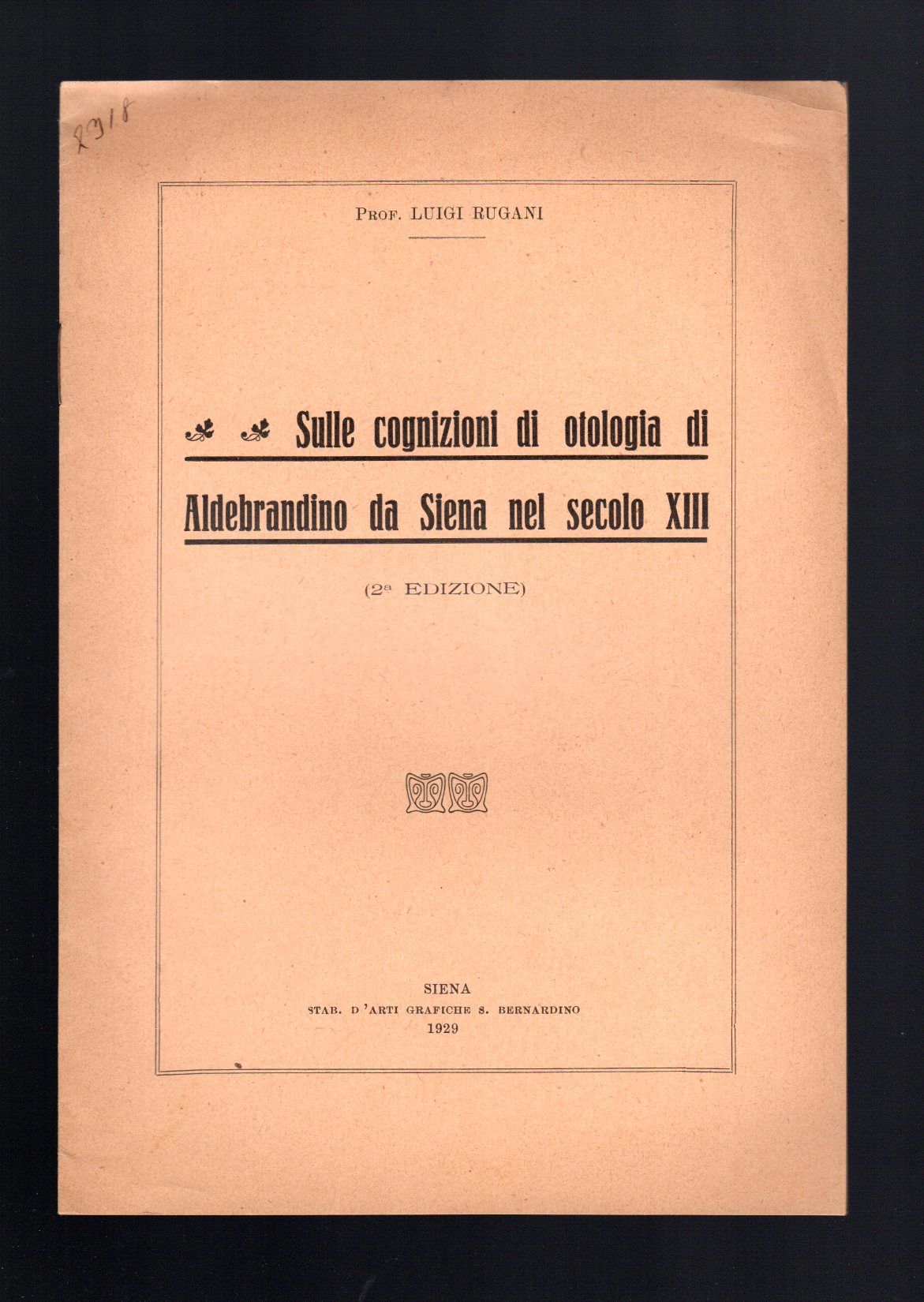Sulle cognizioni di Otologia di Aldebrandino da Siena nel secolo …