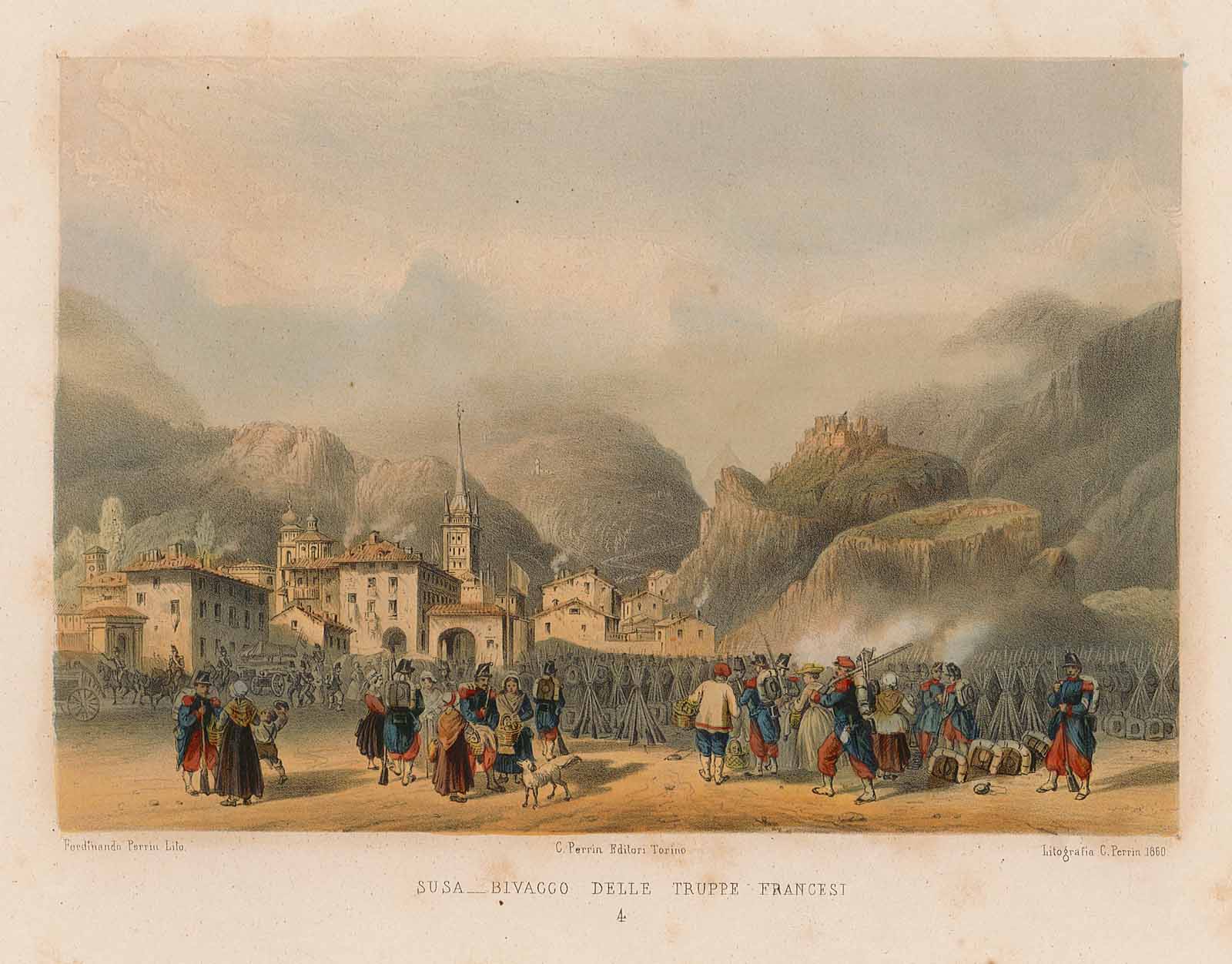 Susa - Bivacco delle truppe Francesi