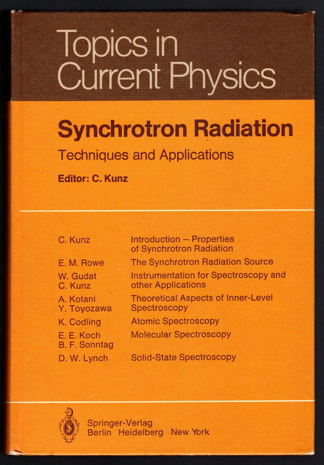 Synchrotron Radiation. Techniques and Applications