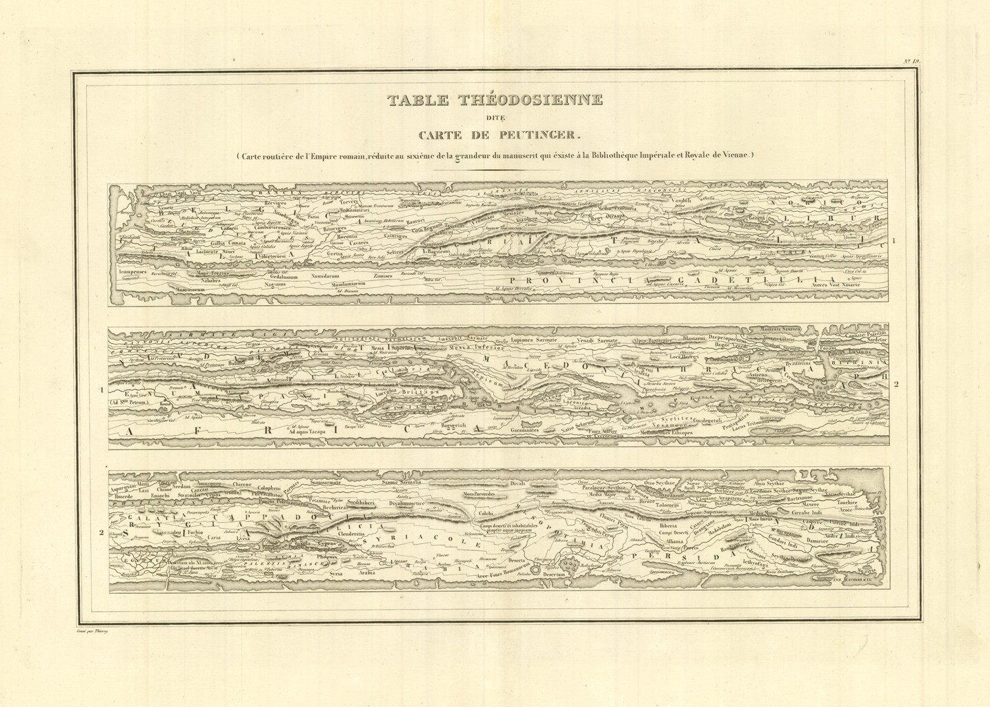Table Théodosienne dite Carte de Peutinger .