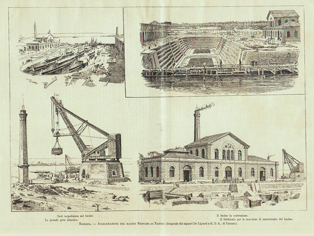 Taranto - Inaugurazione del bacino Principe di Napoli