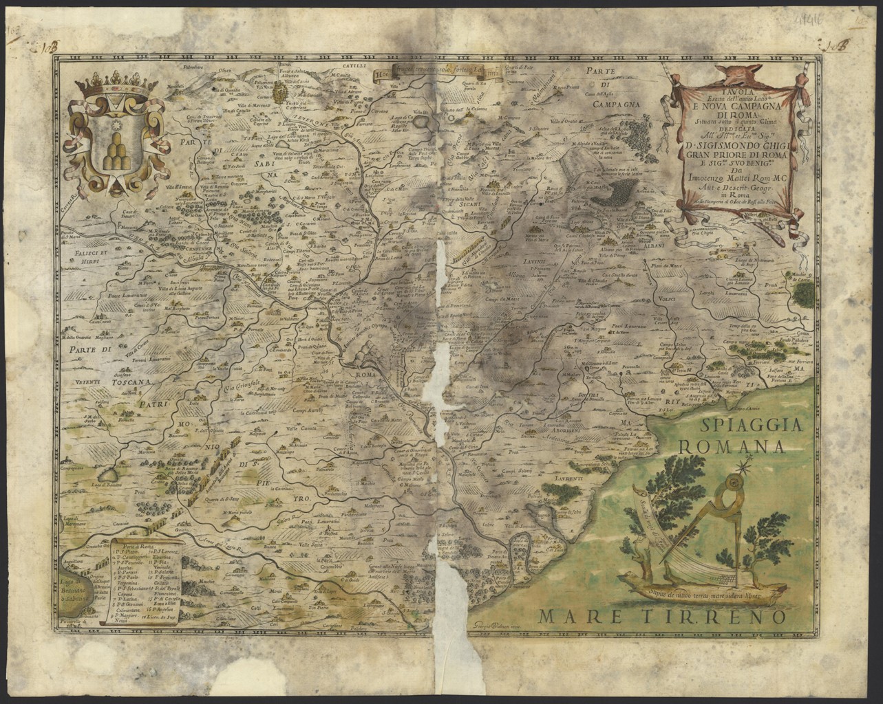 Tavola Esatta dell'antico Lazio e nova Campagna di Roma