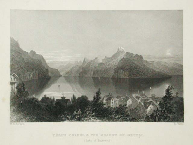 Tell's Chapel & the Meadow of Grutli. / (Lake of …