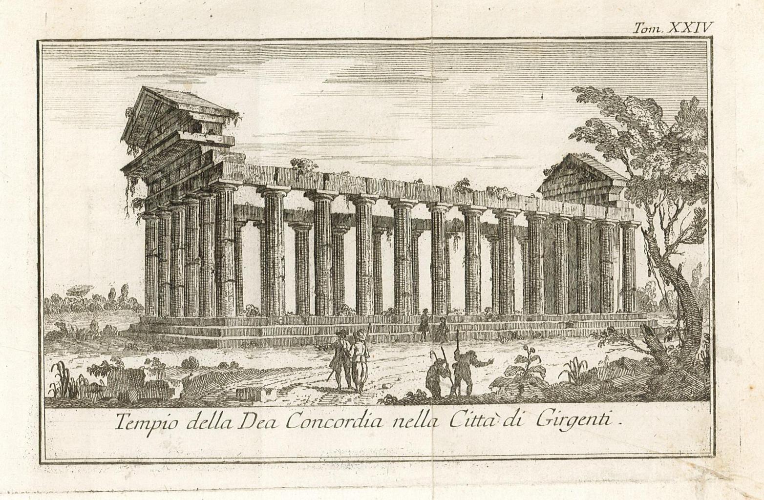 Tempio della Dea Concordia nella Città di Girgenti.