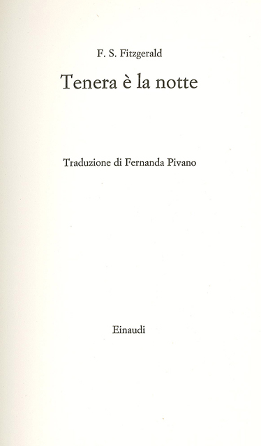 Tenera è la notte