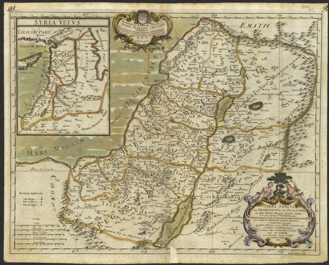 Terra Sancta: siue Promissionis, olim Palestina, in duo diuisa Regna, …