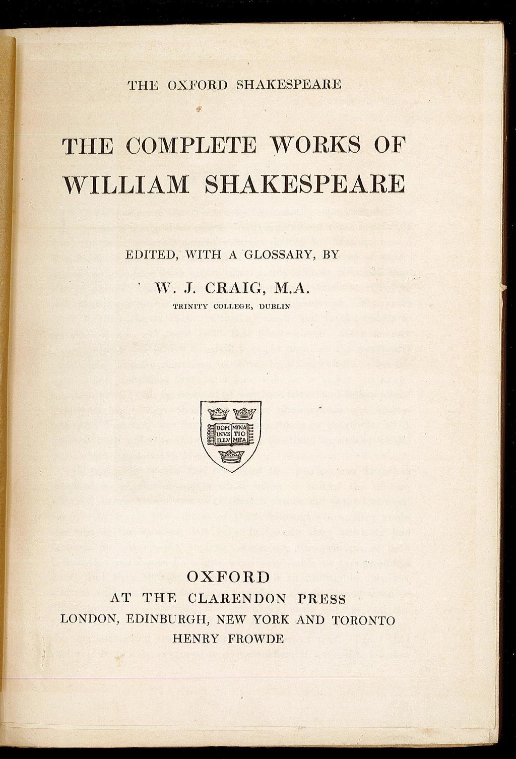 The complete works of William Shakespeare