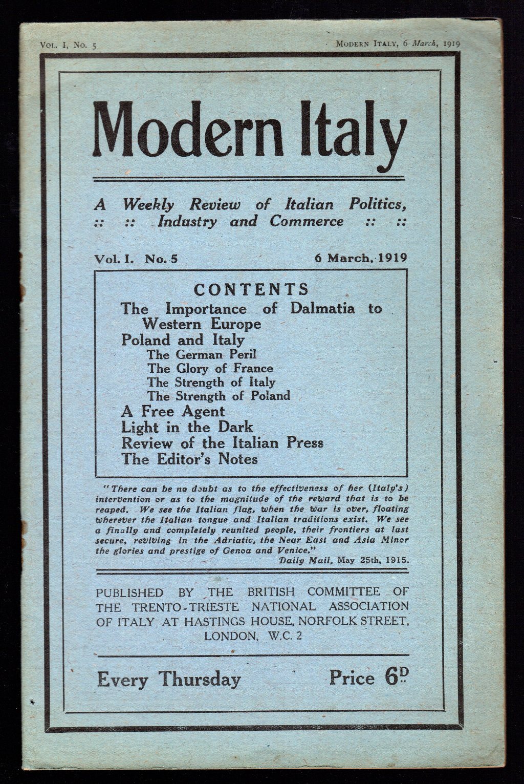 The Importance of Dalmatia to Western Europe