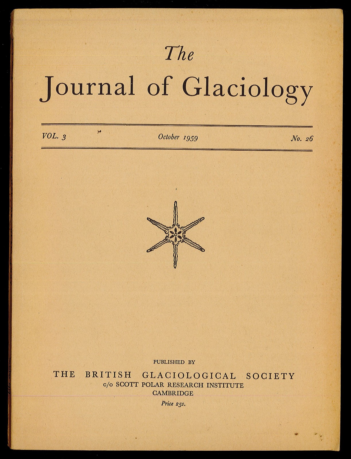 The Journal of Glaciology vol. 3 1959 n.26