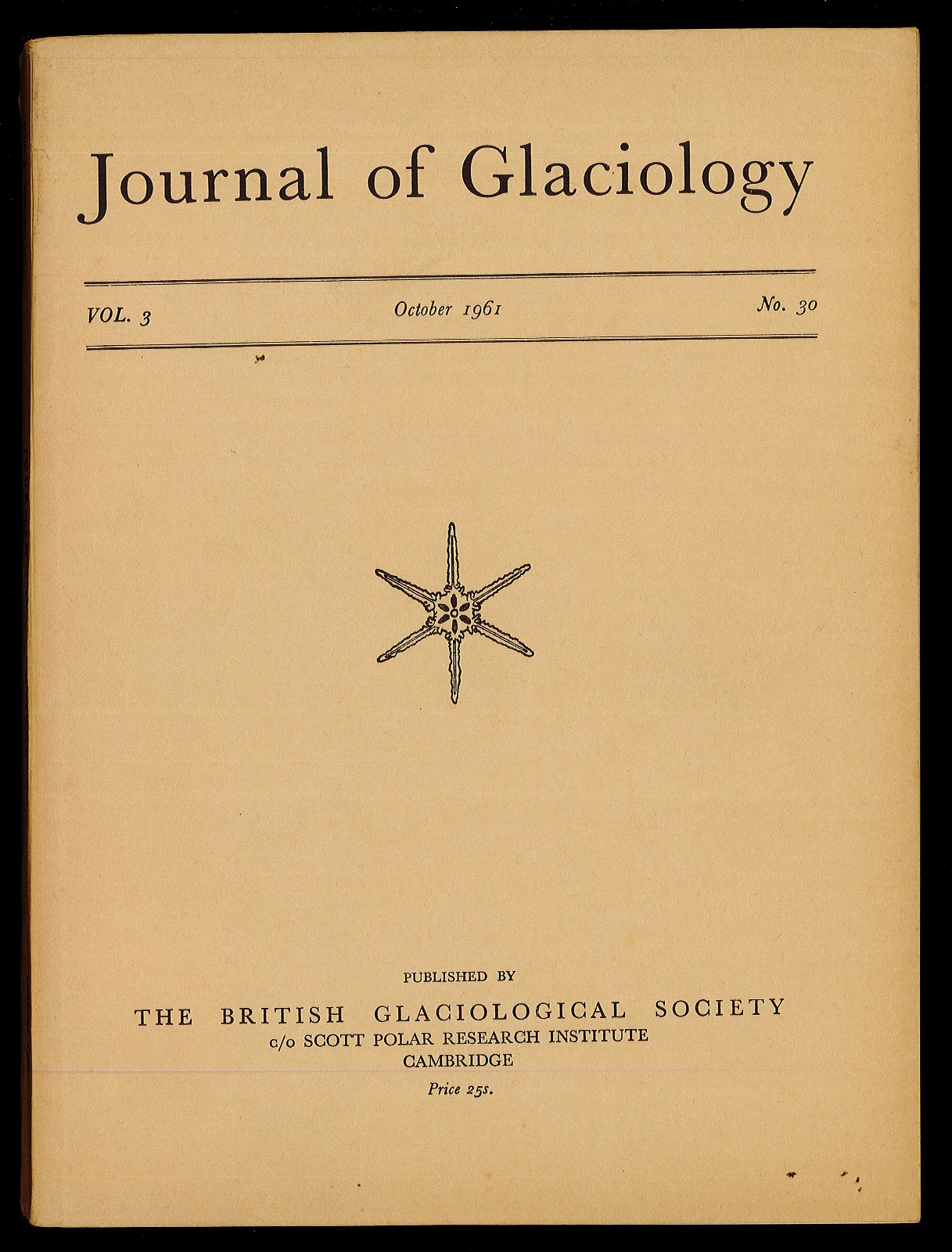 The Journal of Glaciology vol. 3 1961 n.30