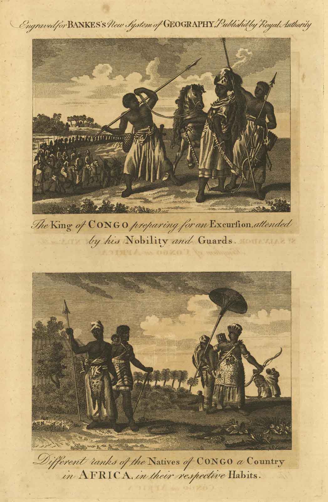 The King of Congo preparing for an excursion attended by …