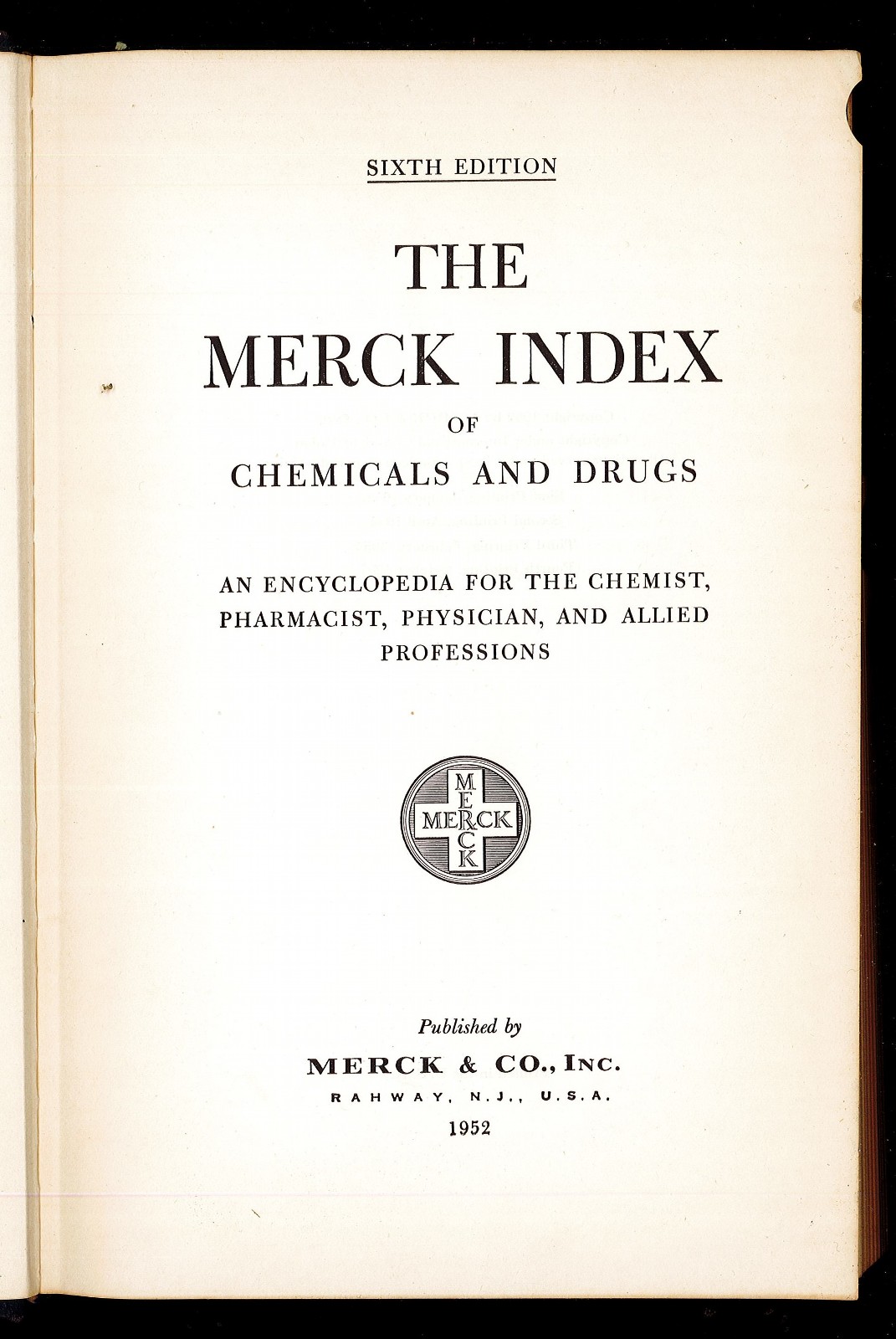 The Merck Index of chemicals and drugs