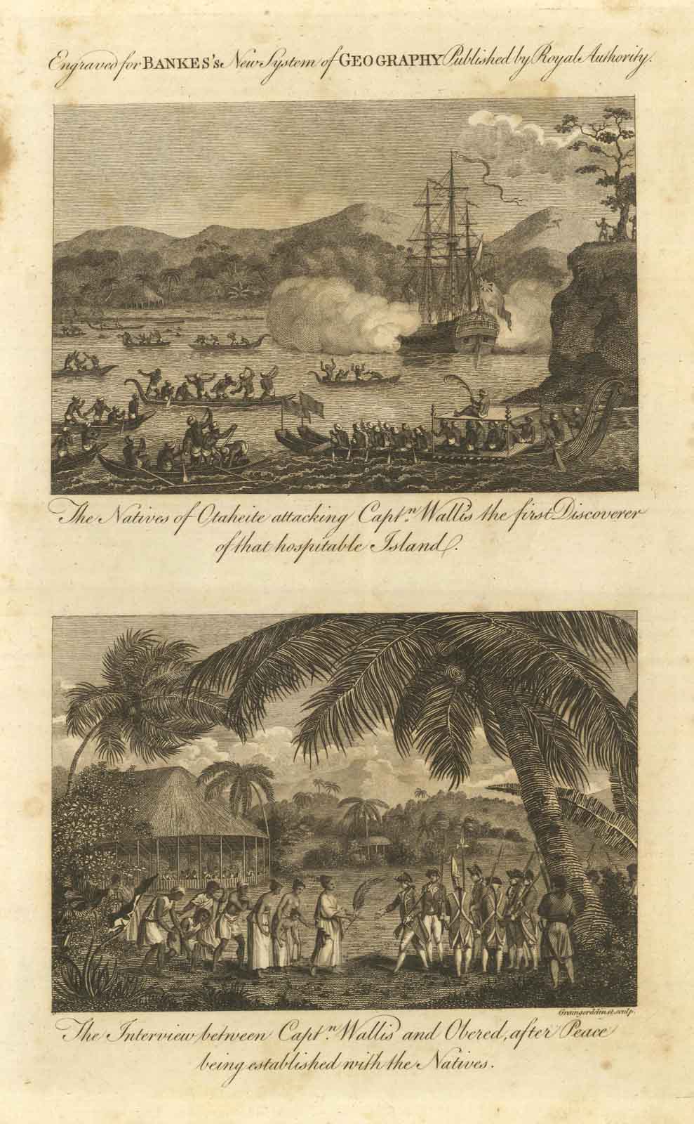 The natives of Otaheite attacking Capt.n Wallis the first discoverer …