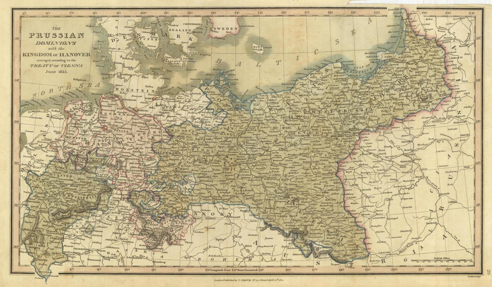 The Prussian dominions with the Kingdom of Hanover arrangred according …