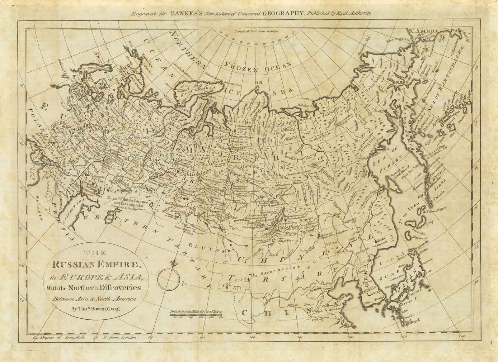 The Russian Empire in Europe & Asia with the northern …