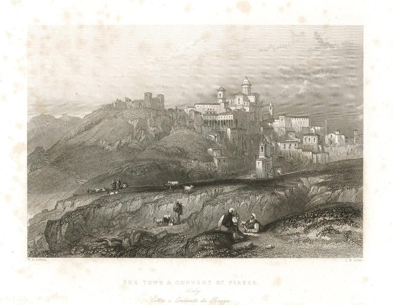 The town & convent of Piazza. Sicily