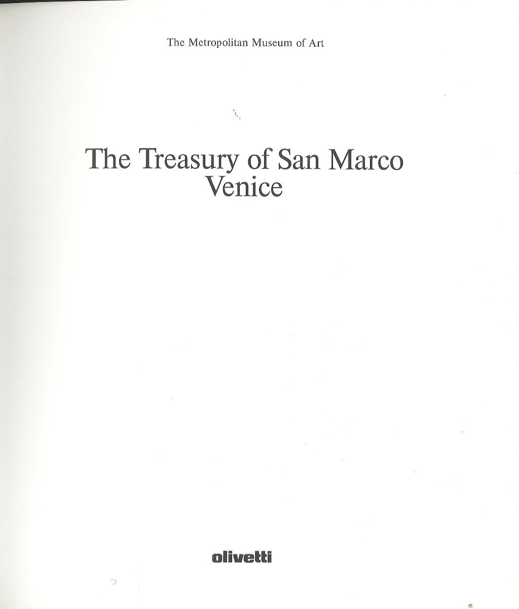 The Treasury of San Marco. Venice