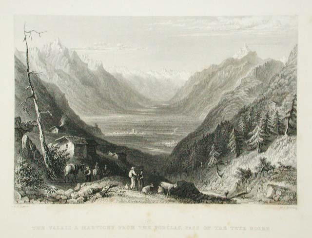 The Valais & Martigny from the Forclas, Pass of the …
