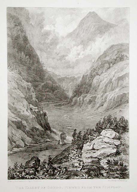 The Valley of Gondo, viewed from the Simplon