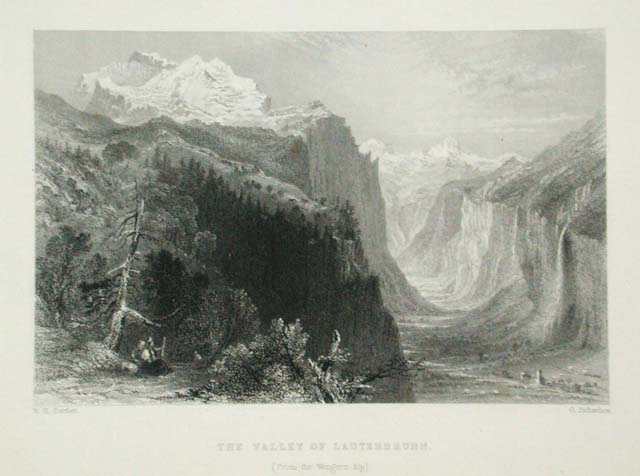 The Valley of Lauterbrunn./ (From the Wengern Alp)