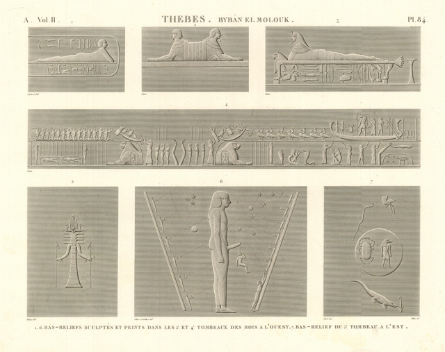Thèbes. Bybàn el Molouk - Bas-reliefs sculptés et peints dans …