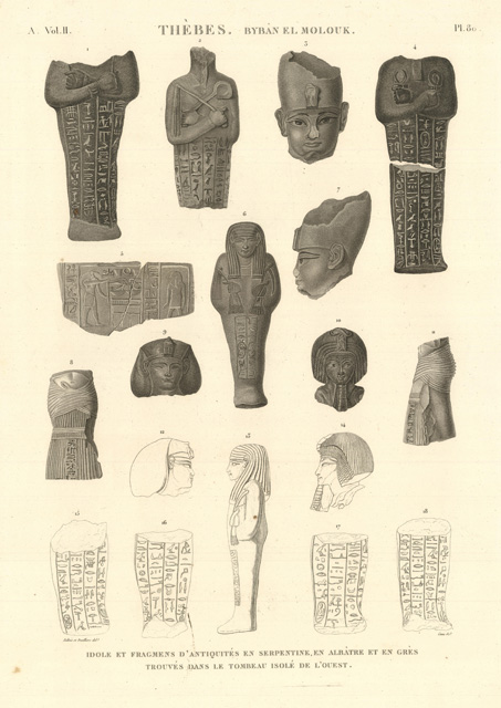 Thèbes. Bybàn el Molouk - Idole et fragmens d'antiquites en …