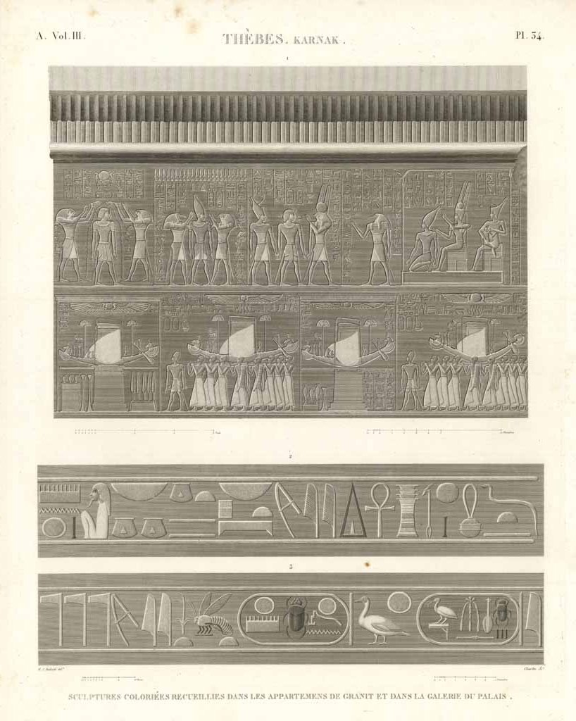 Thèbes. Karnak - Sculptures coloriées recueillies dans les appartemens de …