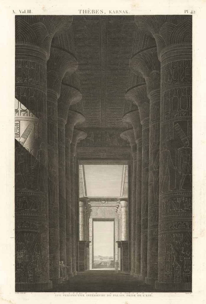 Thèbes. Karnak - Vue perspective interieure du palais prise de …