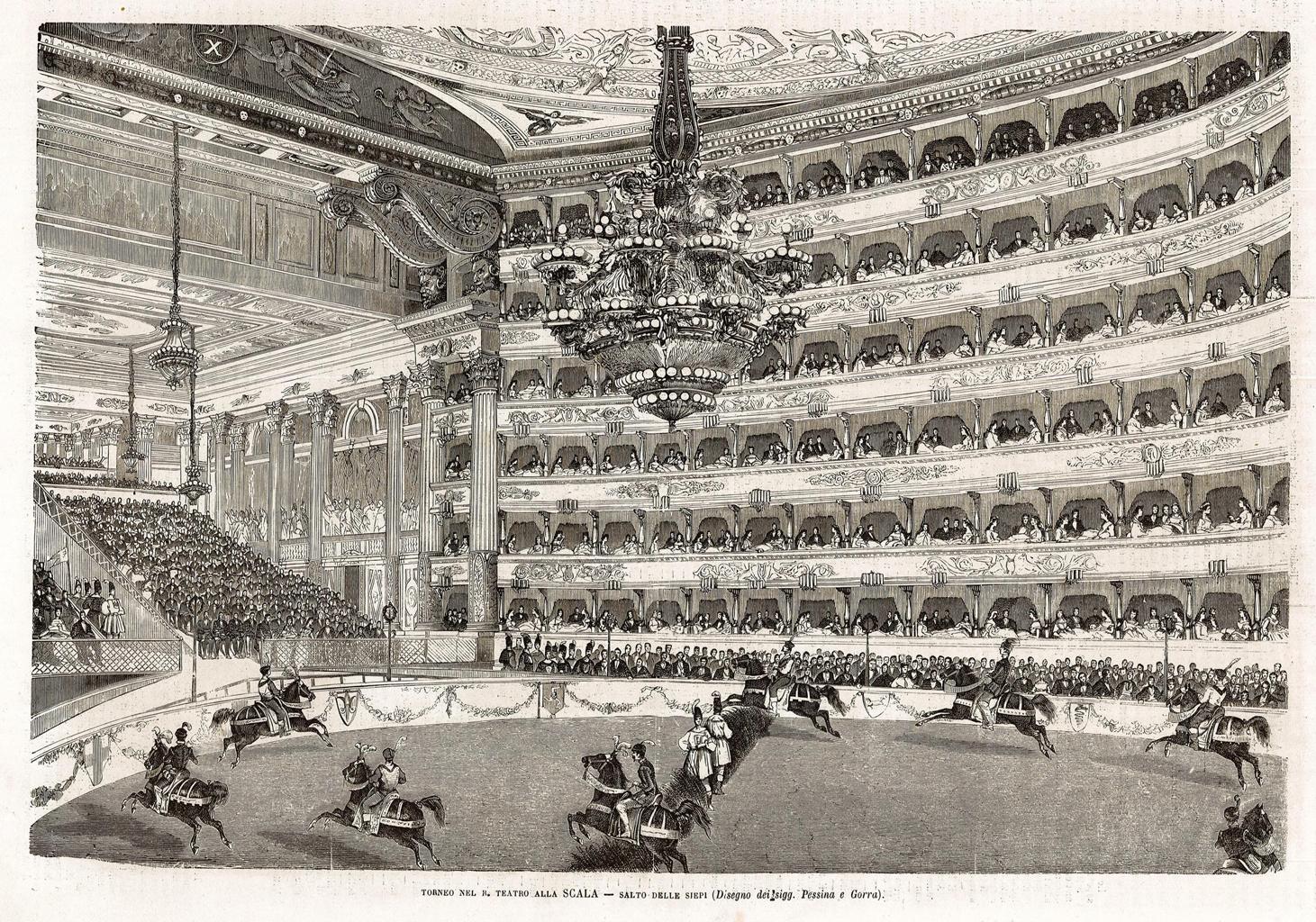 Torneo nel B. teatro alla Scala. Salto delle siepi