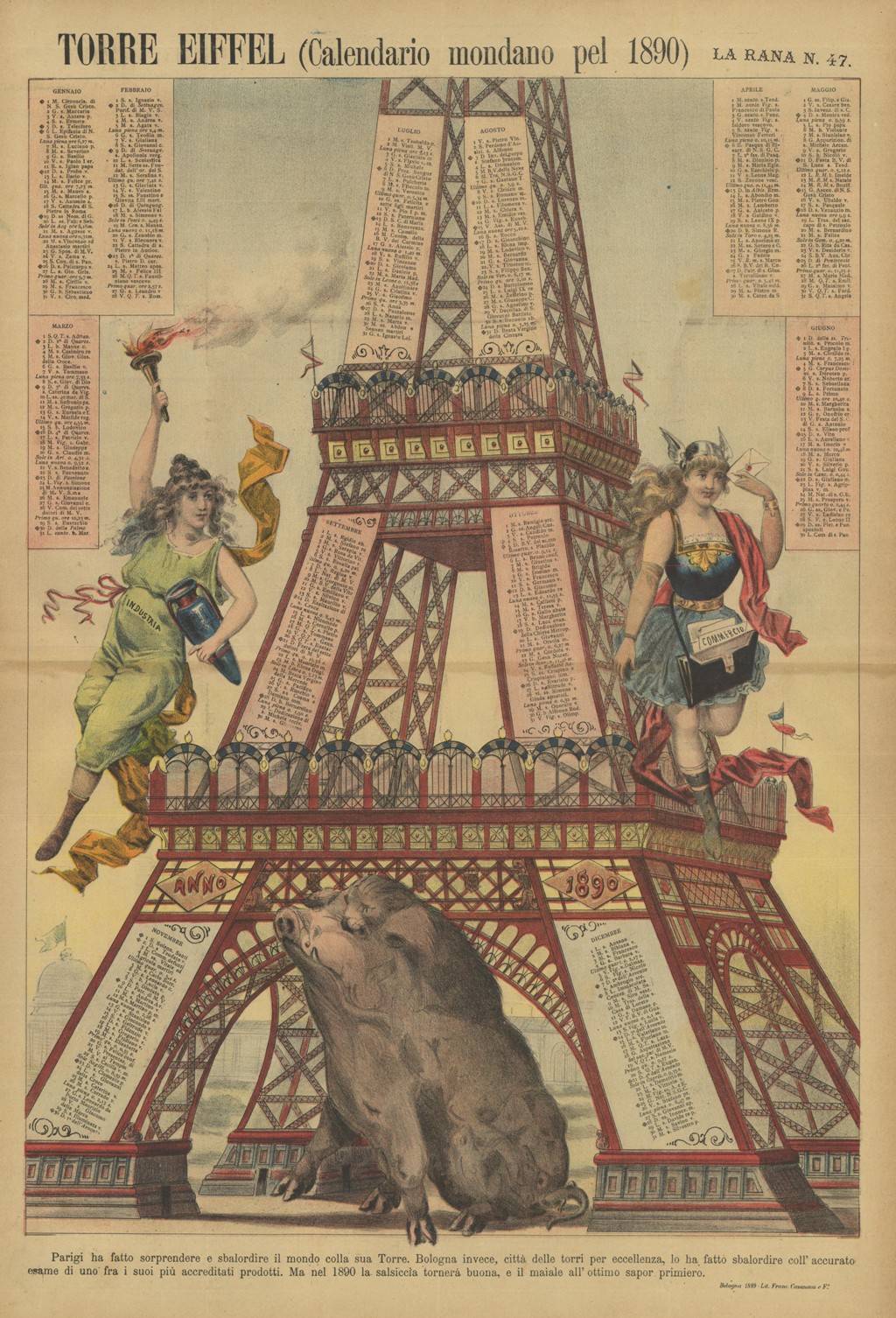 Torre Eiffel (Calendario mondano pel 1890)