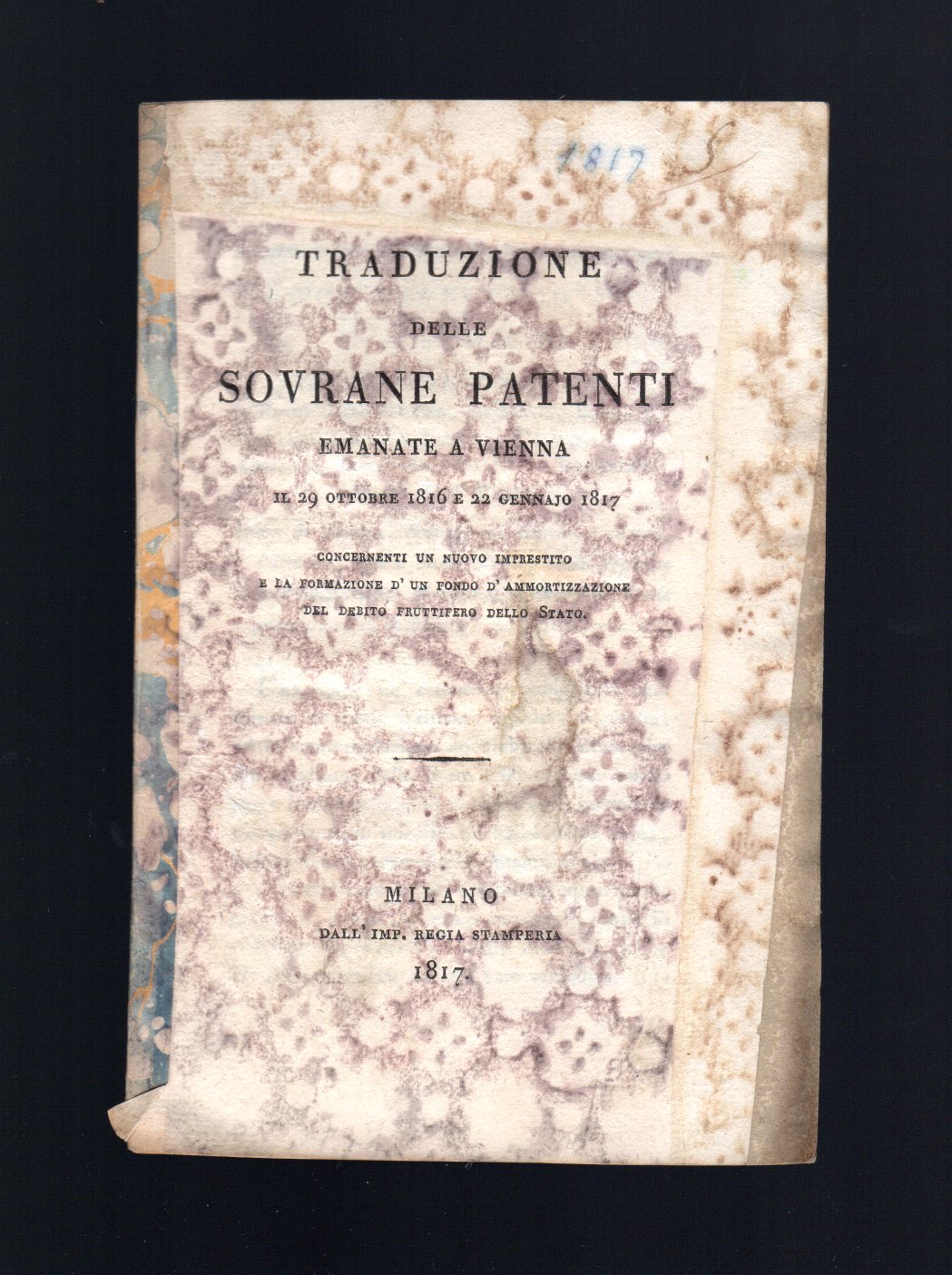 Traduzione delle Sovrane Patenti emanate a Vienna il 29 ottobre …