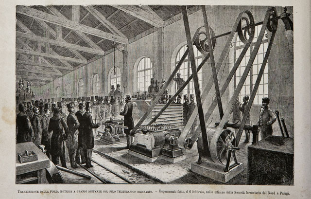 Trasmissione della forza motrice a grandi distanze col filo telegrafico …
