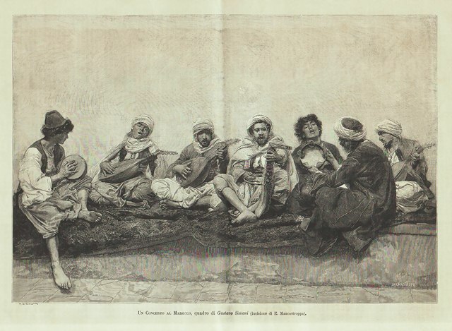 Un Concerto al Marocco, quadro di Gustavo Simoni